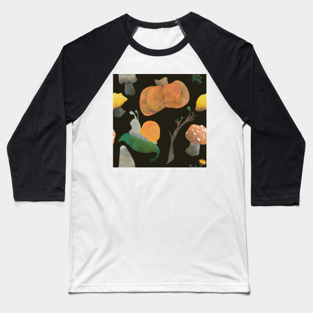 Autumnal Garden Baseball T-Shirt by MSBoydston